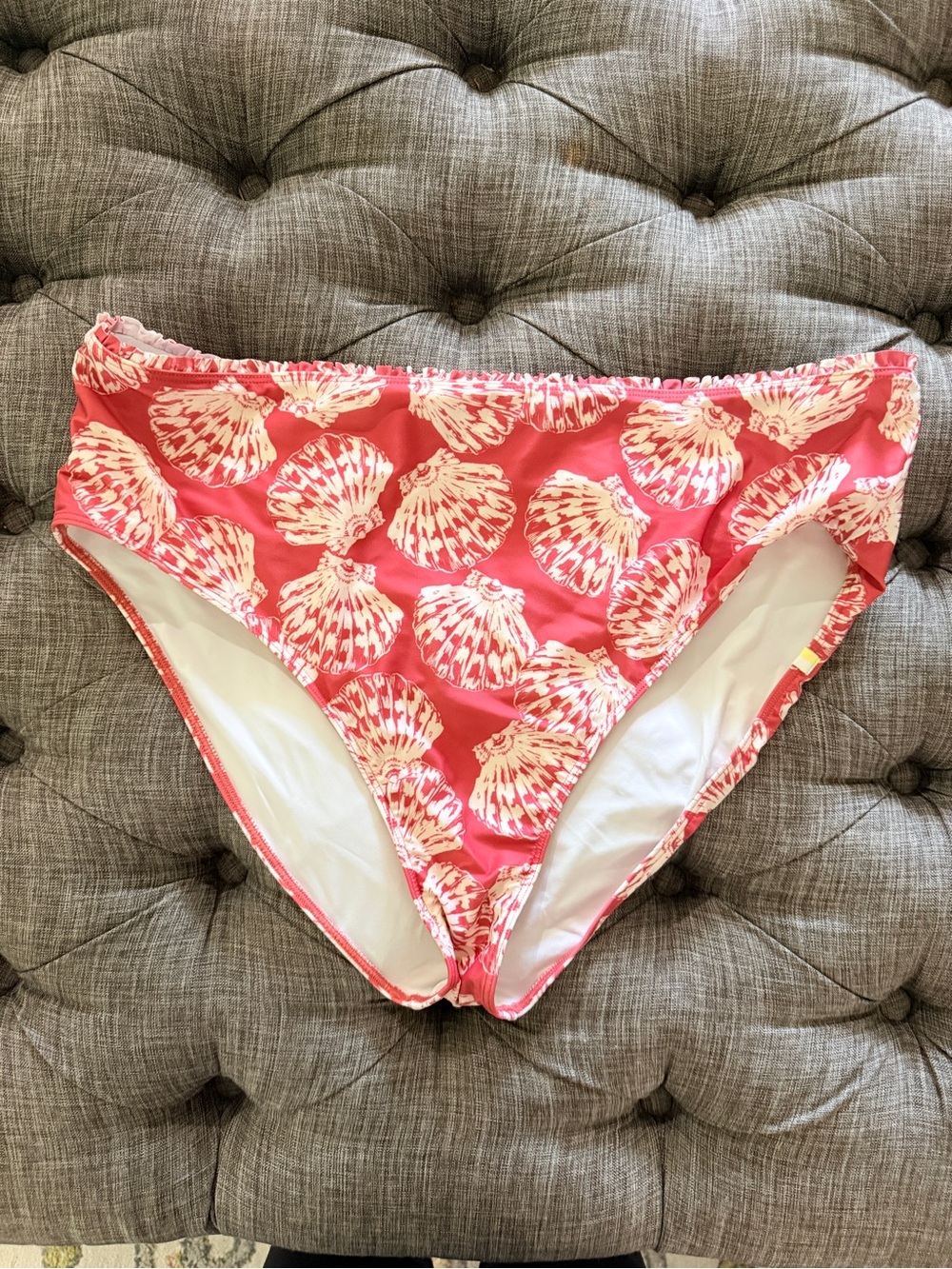 summersalt Pink Shell-Print Bikini Bottoms